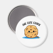 Aimant Un Cute Cookie Funky Food Pun (Recto/Verso)