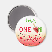 Aimant Un Dans Un Melon Fruit De Pastèque (Recto/Verso)