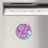 Aimant Un design textile dynamique avec violet et turq (In Situ (Lave-vaisselle))