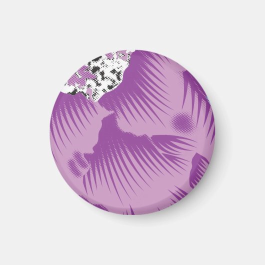 Aimant Un design textile dynamique avec violet et turq (Devant)