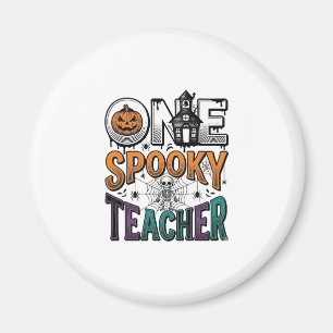 Aimant Un design vectoriel Halloween d'un professeur effr