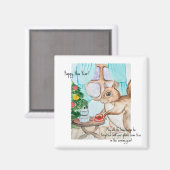 Aimant Un dessin cosy d'un mignon écureuil (Recto/Verso)