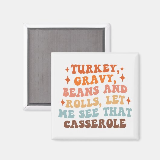 Aimant Un Dîner Rétro D'Action De Grâce (Recto/Verso)