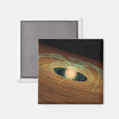 Aimant Un disque poussiéreux formant une planète en orbit (Recto/Verso)