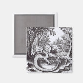 Aimant Un dragon dans la forêt (Recto/Verso)