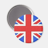 Aimant Un drapeau Union Jack texturé. (Recto/Verso)