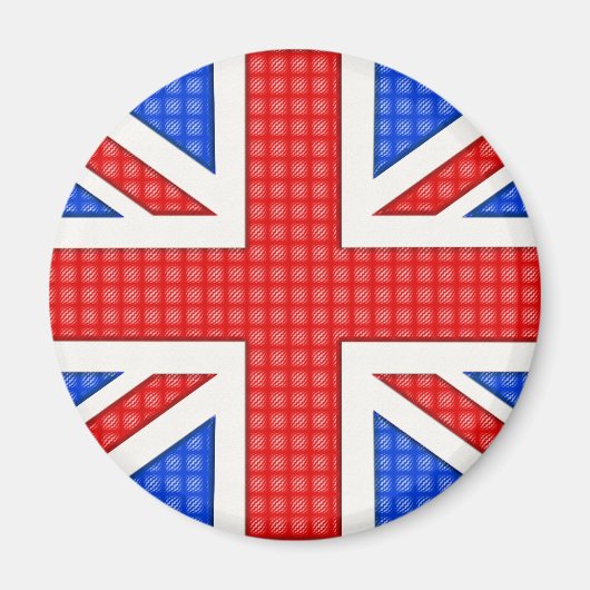 Aimant Un drapeau Union Jack texturé. (Devant)