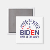 Aimant Un Électeur Anti-Biden Me Doit De L'Argent Gazier (Recto/Verso)