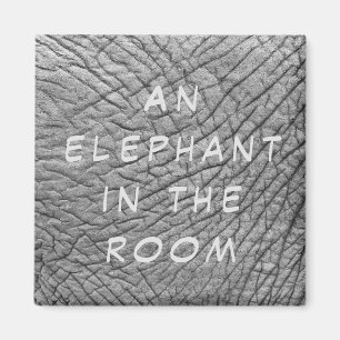 Aimant Un éléphant dans la photo en peau de chambre avec
