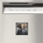 Aimant Un éléphant drôle en costume (In Situ (Lave-vaisselle))