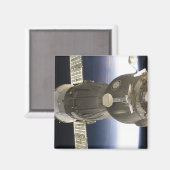 Aimant Un engin spatial Soyouz rétroéclairé par la Terre (Recto/Verso)