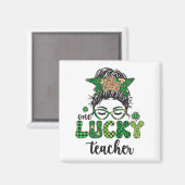Aimant Un enseignant chanceux - Saint Patrick's Day (Recto/Verso)