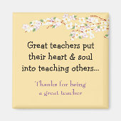 Aimant Un enseignant de Blossom dit : (Devant)