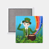 Aimant Un garçon célèbre la Saint Patrick Day (Recto/Verso)