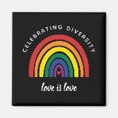 Aimant Un Gay pride LGBT célèbre la diversité L'amour est (Devant)