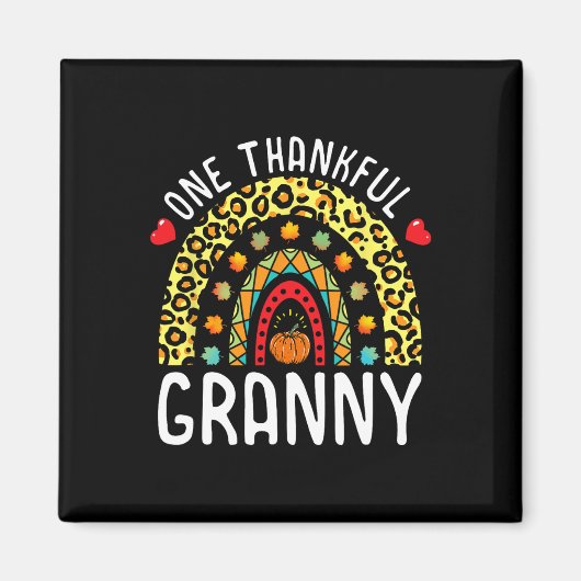 Aimant Un Granny Thanksgiving Rainbow Leopard F (Devant)