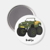 Aimant Un Green Monster truck (Recto/Verso)