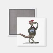 Aimant Un Greffier De Caricature Iguanodon. (Recto/Verso)