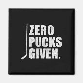 Aimant Un Hockey Distressed Zero Pucks Donné (Devant)