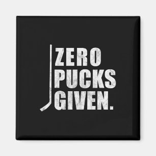 Aimant Un Hockey Distressed Zero Pucks Donné