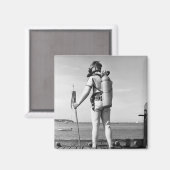 Aimant Un homme debout sur la jetée (Recto/Verso)