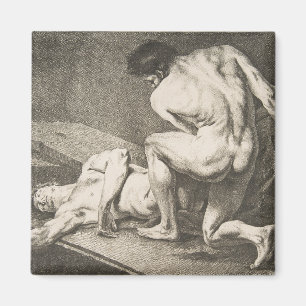 Aimant Un homme levant les pattes d'un autre homme