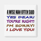 Aimant Un Homme Sage A Souvent Dit Oui Cher ... Je T'Aime (Devant)