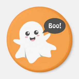 Aimant Un joli fantôme qui va à Boo, Halloween heureux