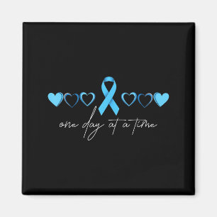 Aimant Un jour à la fois ruban bleu cancer du colon