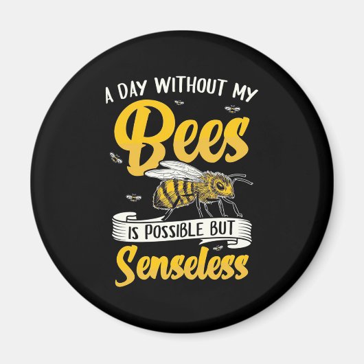 Aimant Un jour sans mes abeilles (Devant)