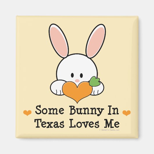 Aimant Un Lapin Au Texas M'Aime L'Aimant (Devant)