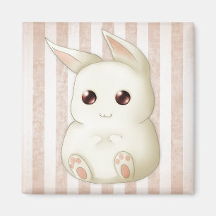 Aimant Un lapin gonflé mignon de Kawai