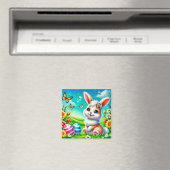 Aimant Un lapin heureux (In Situ (Lave-vaisselle))