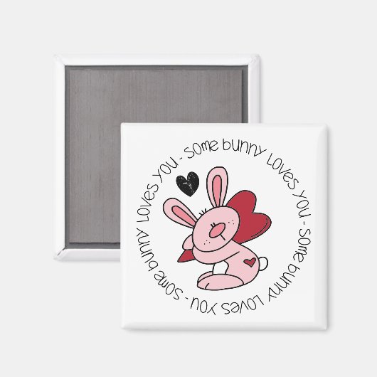 Aimant Un Lapin T'Aime (Recto/Verso)