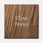 Aimant Un mane de cheval J'aime les chevaux (Devant)