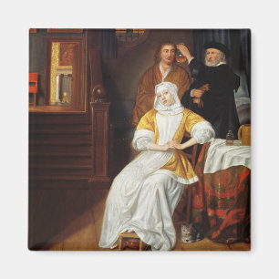 Aimant Un médecin visite une jeune dame dans une chambre