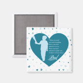 Aimant Un message de fête des pères heureux (Recto/Verso)