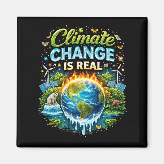 Aimant Un monde qui se réchauffe (Devant)