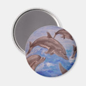 Aimant Un morceau de dauphins de saut (Recto/Verso)