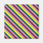 Aimant un motif rayé multicolore avec des points (Devant)