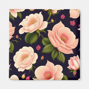 Aimant Un motif sans soudure avec des roses roses sur un