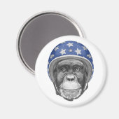 Aimant Un motocycliste Chimpanzé (Recto/Verso)