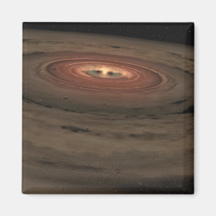 Aimant Un nain brun entouré par un disque de