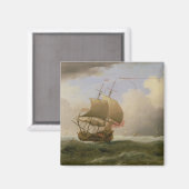 Aimant Un navire anglais fermé dans une brise forte (Recto/Verso)