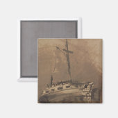 Aimant Un navire en mer agitée, 1864 (Recto/Verso)