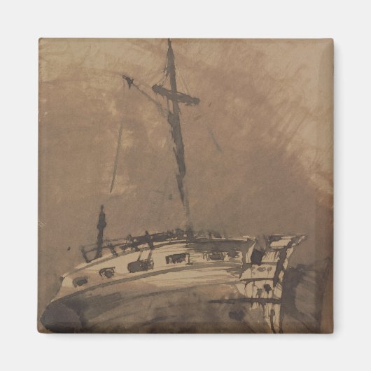 Aimant Un navire en mer agitée, 1864 (Devant)