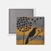 Aimant Un oiseau au milieu des plumes (Recto/Verso)