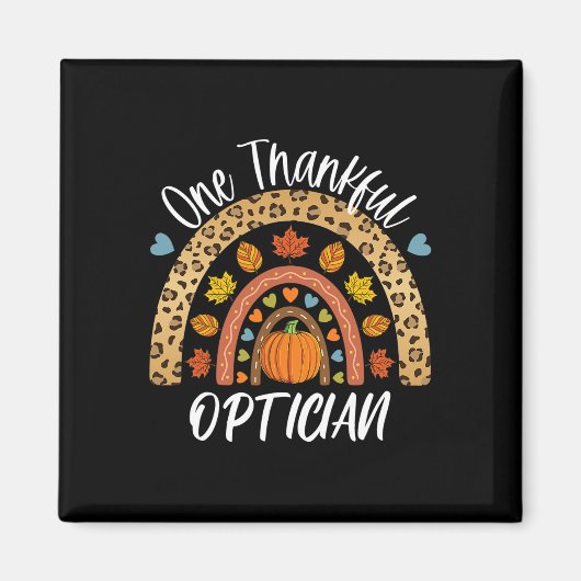 Aimant Un Opticien Mignonne Arc-En-Ciel Remercié automne (Devant)