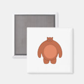Aimant Un Ours Chubby mignon (Recto/Verso)