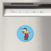 Aimant Un Pachycéphalosaure Dinosaure Jouer Golf. (In Situ (Lave-vaisselle))